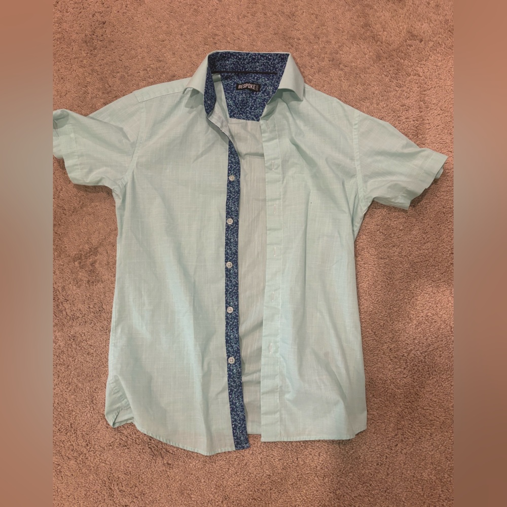 NEW light green button down